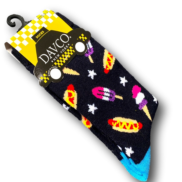 3/$15 Ice Cream Cones, Ice Pops, & Hot Dogs Funny Novelty Crew Socks - NWT - Picture 3 of 3